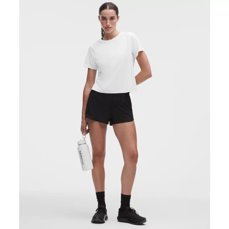 Sleek Perforated Running Short-Sleeve Shirt