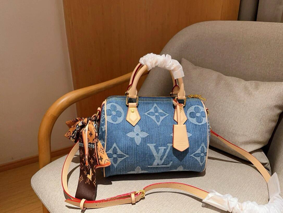 New Denim LV Murakami Takashi co-branded NANOSPEEDY handbag