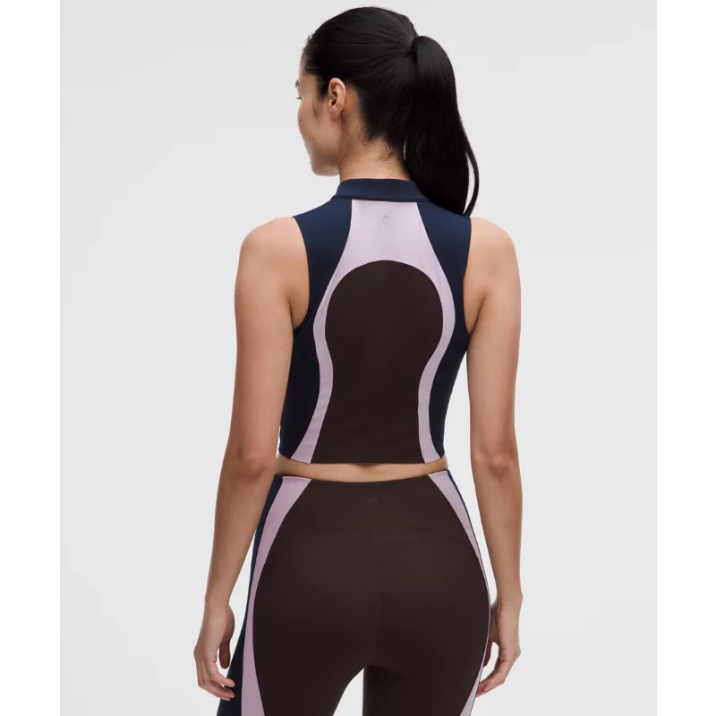 Ultralu™ Zip-Front Cropped Tank Top