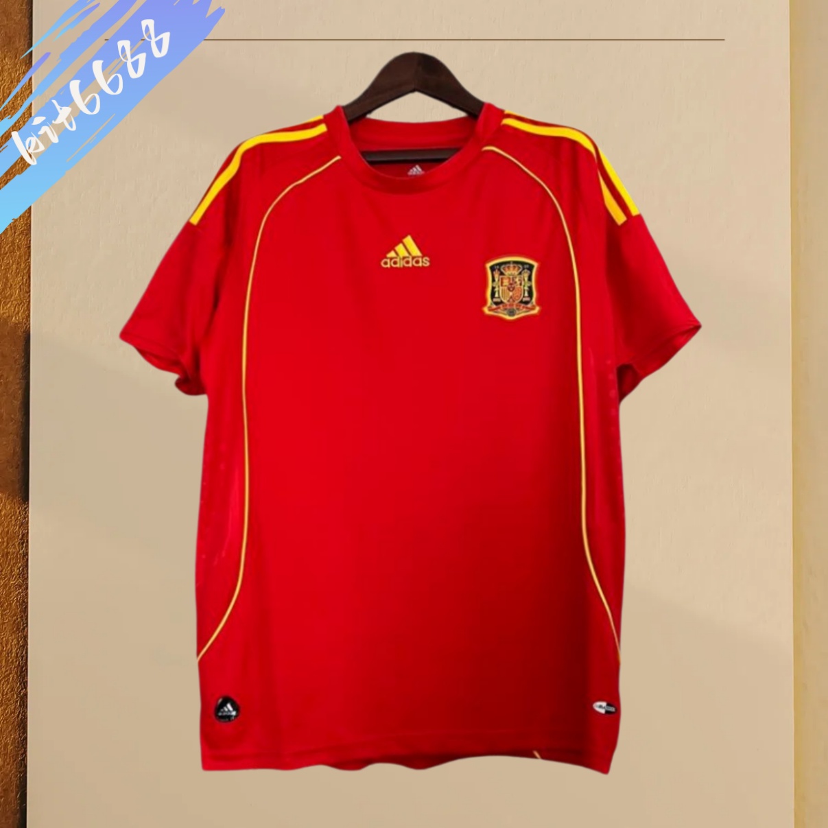 2008 Spain home Retro Football Shirt