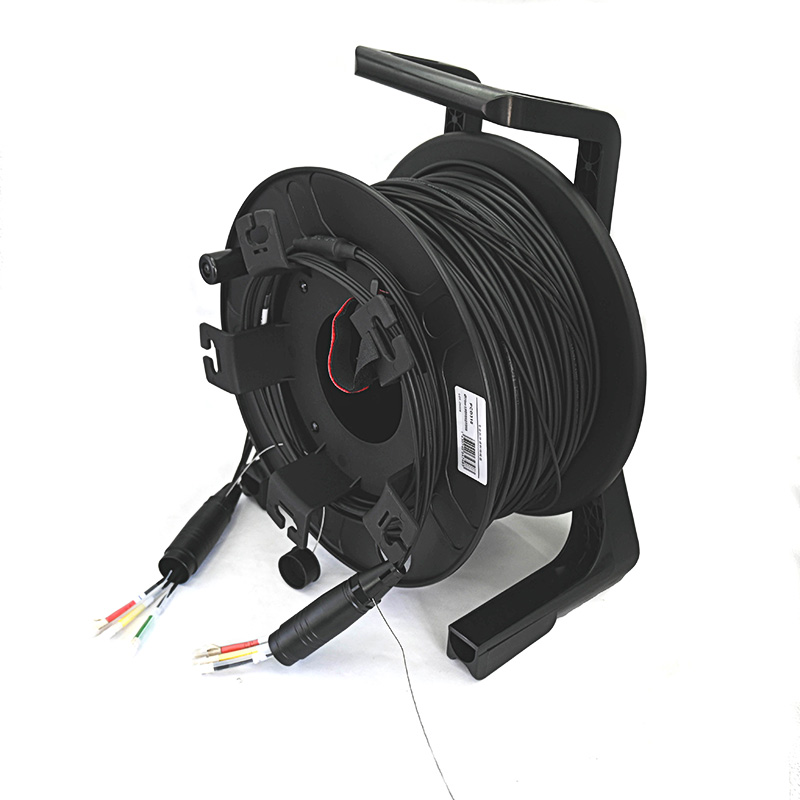 4 Core Armored Multi Mode Fiber Optic Cable Reel - Plug with Protective Caps TR605 - Tourystage