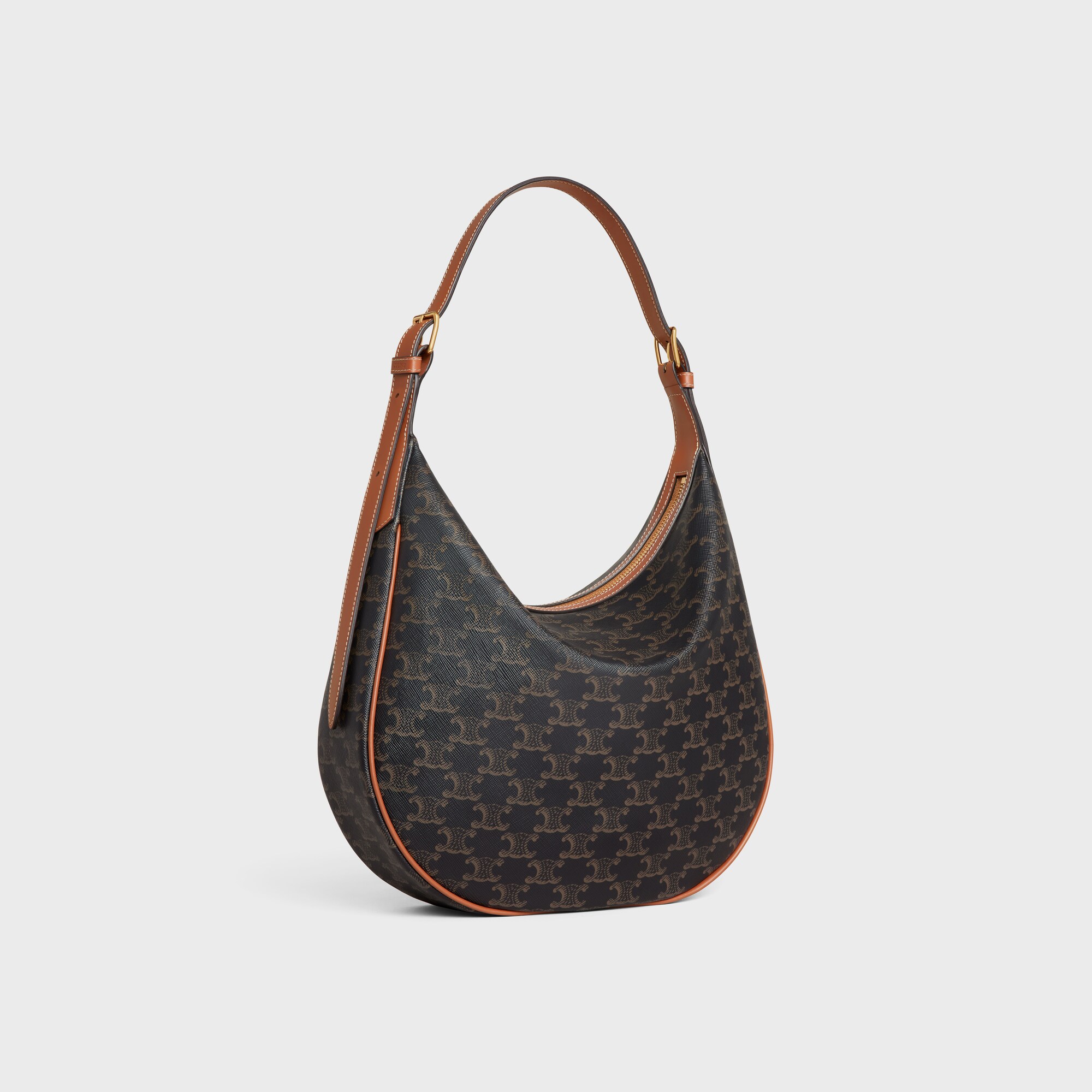 MEDIUM HELOÏSE BAG IN TRIOMPHE CANVAS AND CALFSKIN TAN
