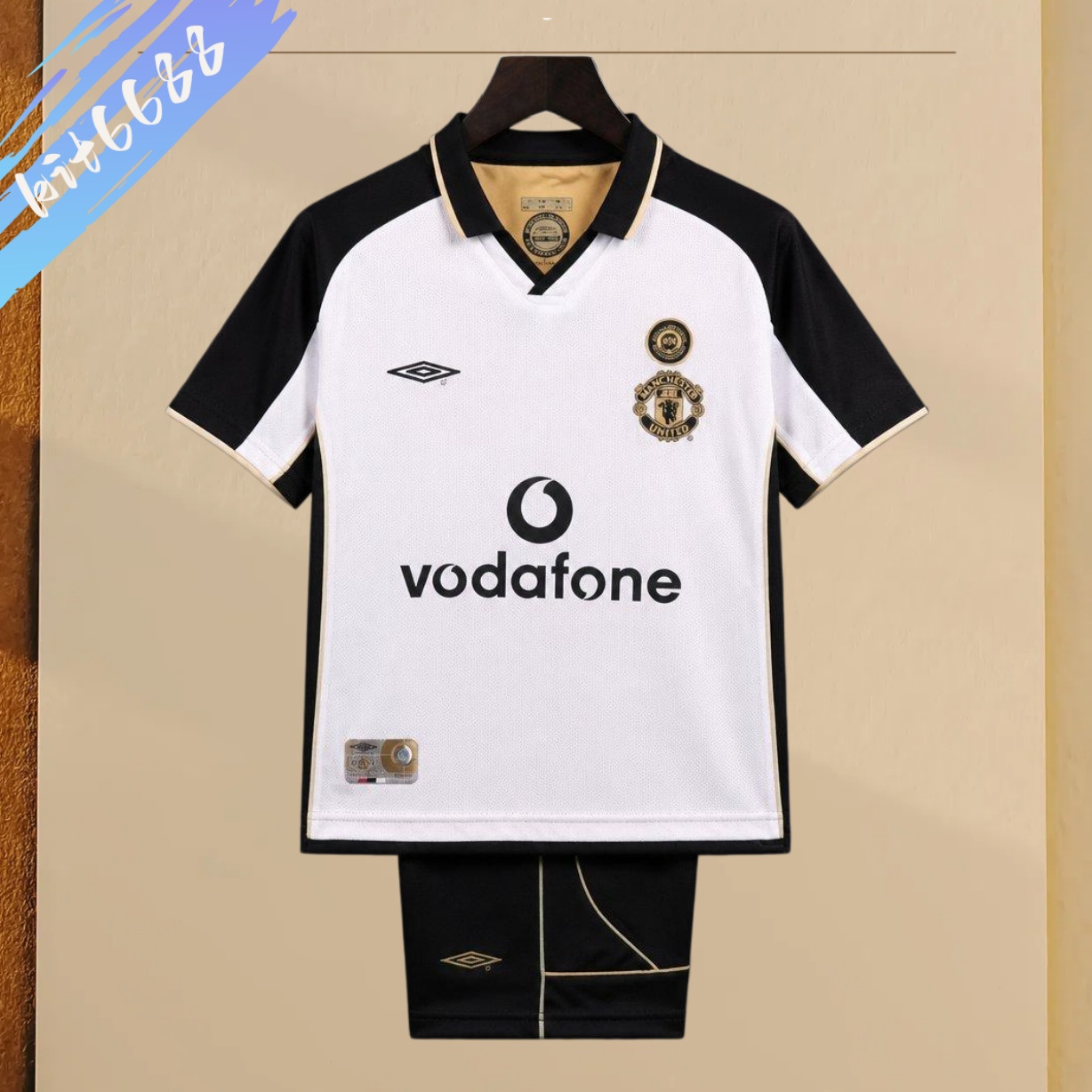 01/02 Manchester United Commemorative Edition Retro Football Soccer Kids Kit