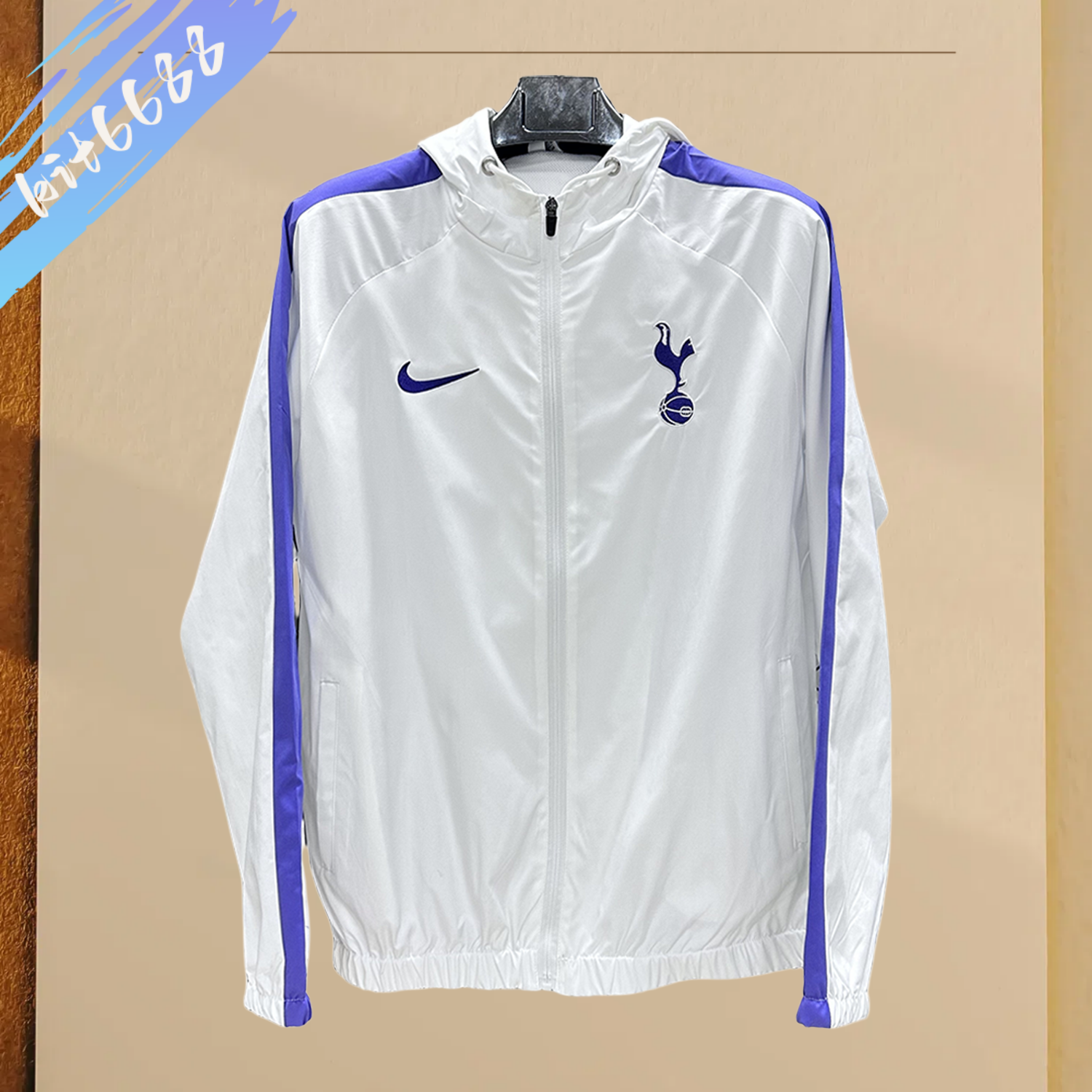 2025/2026 R Tottenham Hotspur long-sleeved hooded football windbreaker