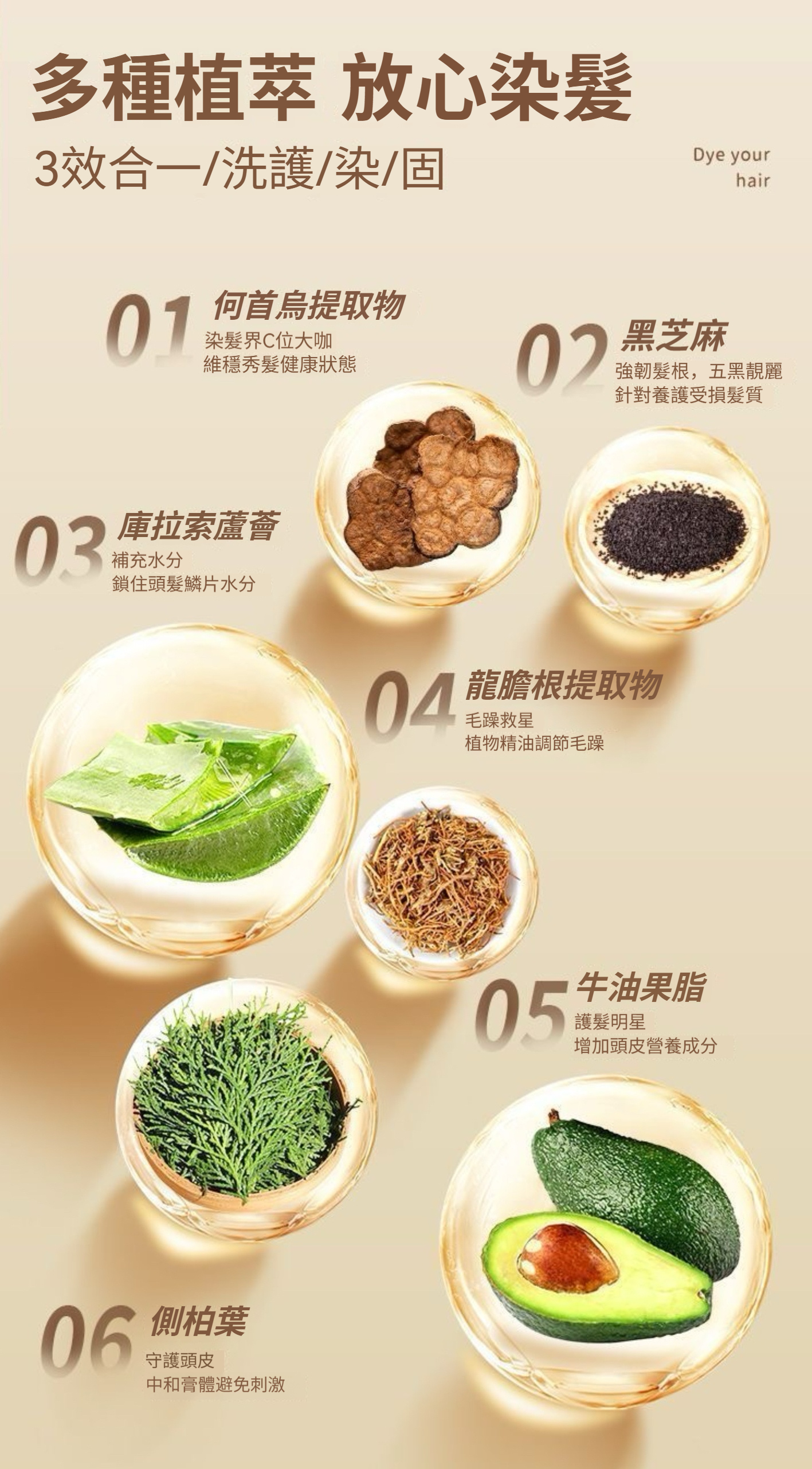 蜜糖橘棕色 染髮劑 超顯白髮色 植物染髮 免漂溫和天然染髮劑 到手兩盒裝 送全套染髮工具+髮膜