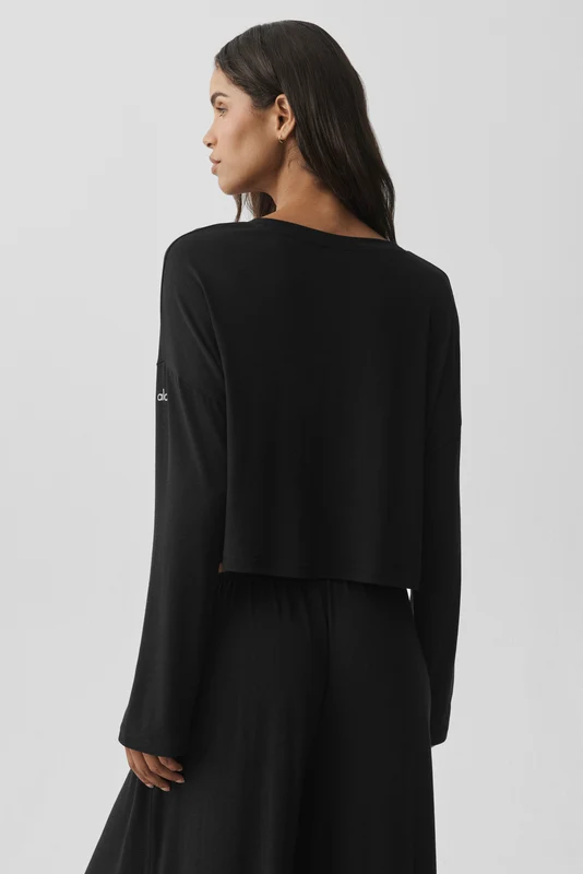 Semi-Sheer Oasis Boxy Long Sleeve