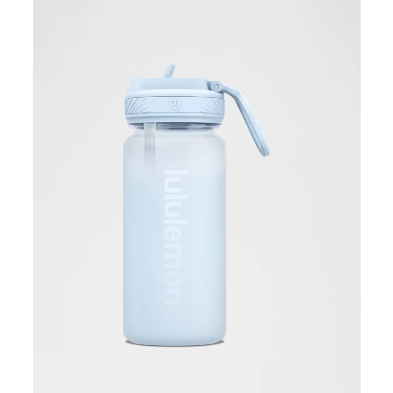 Back to Life Clear Bottle 18oz Straw Lid Frosted