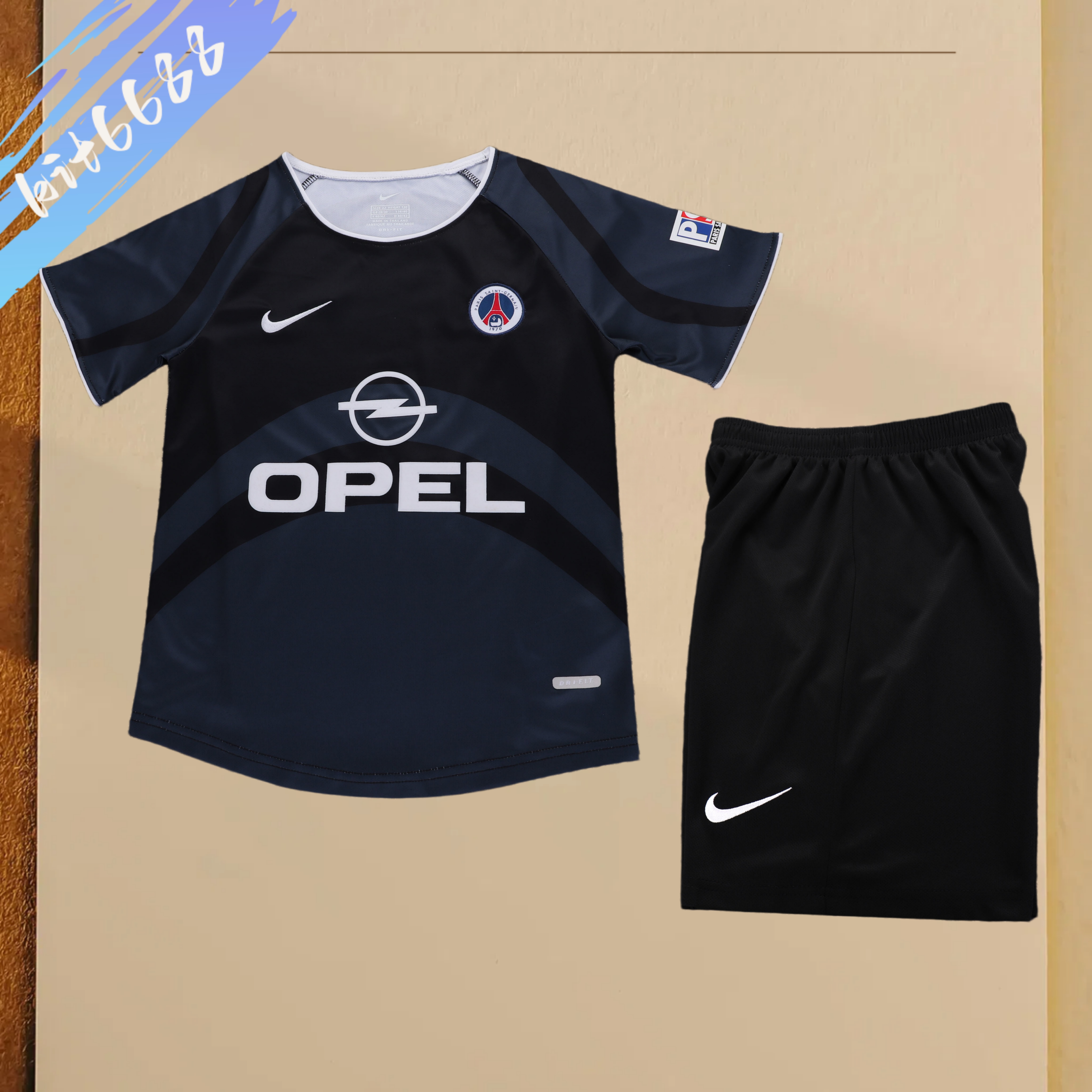 2001/2002 PSG Paris Saint-Germain Third Away Football Shirts（ Kids Kit ）