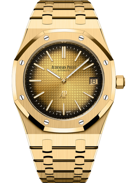ROYAL OAK JUMBO Smoked Yellow Gold-Toned Dial 39mm