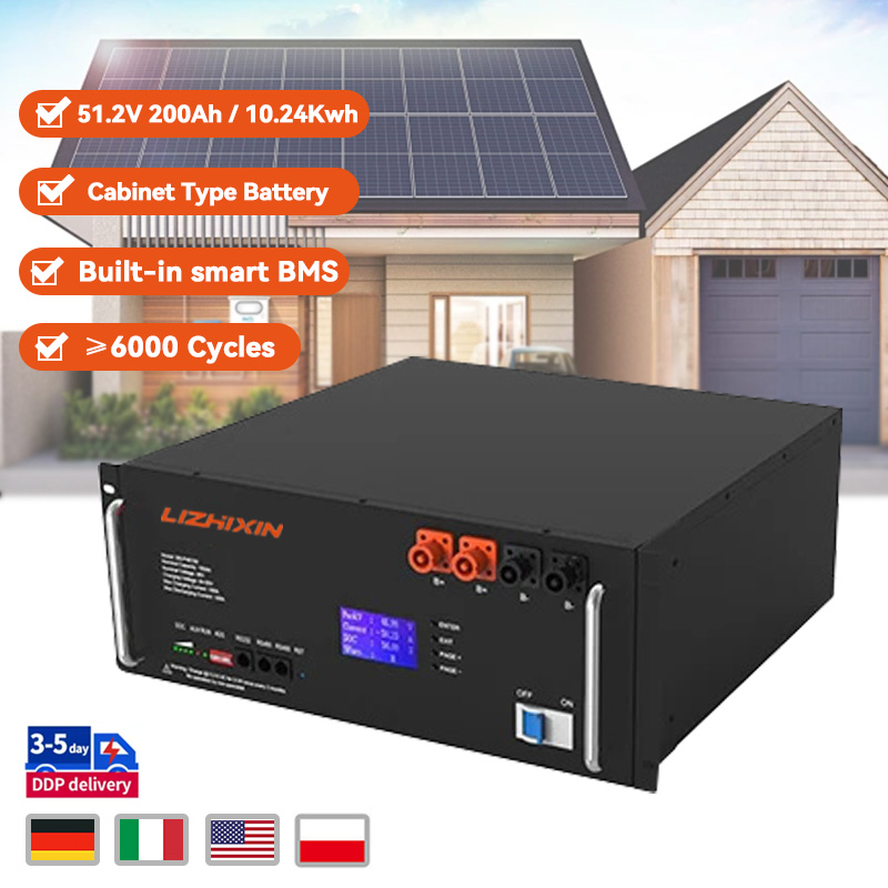 Rack mounted battery 51.2v 200ah