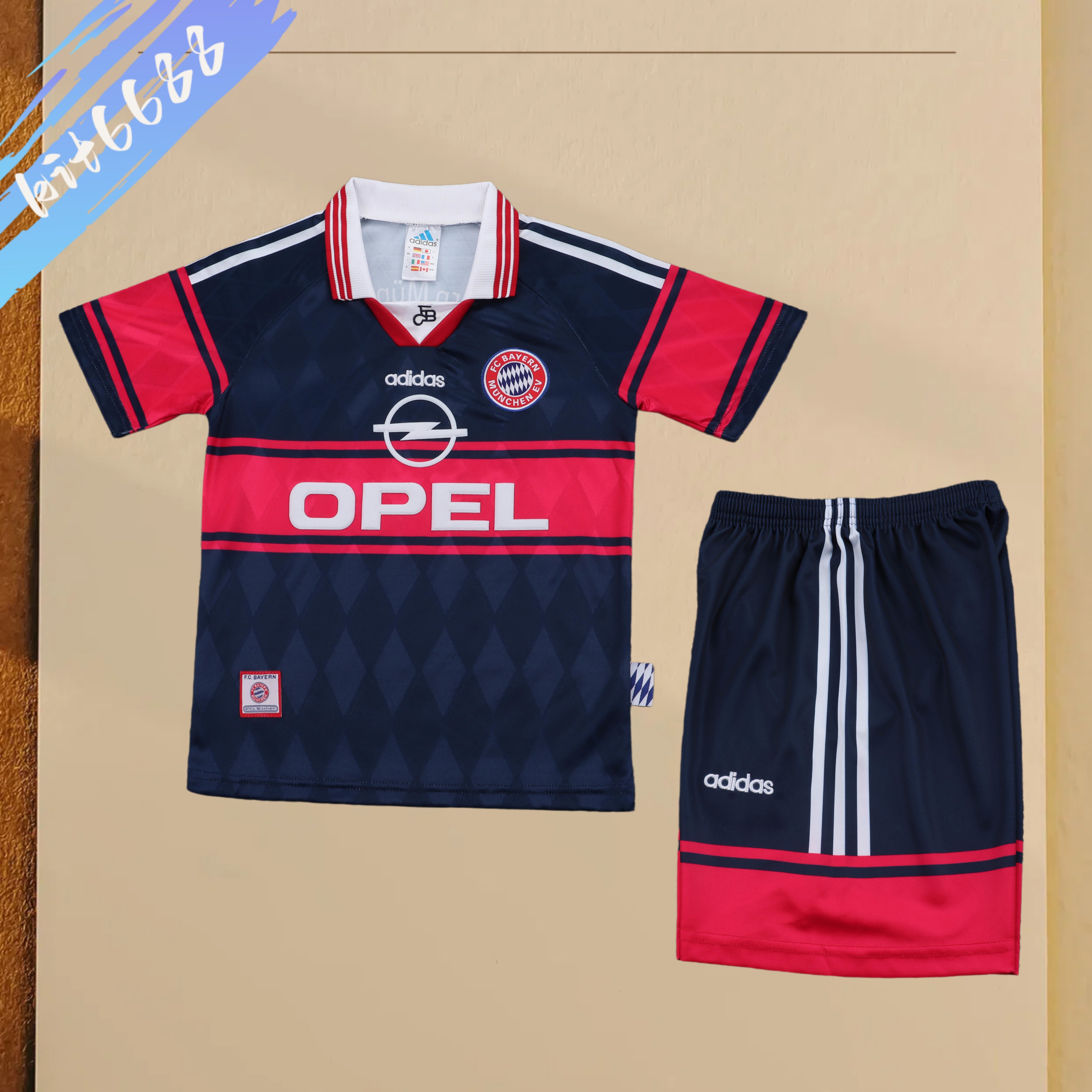 97/99 Bayern Munich home  Retro Football Shirt ( Kids Kit )