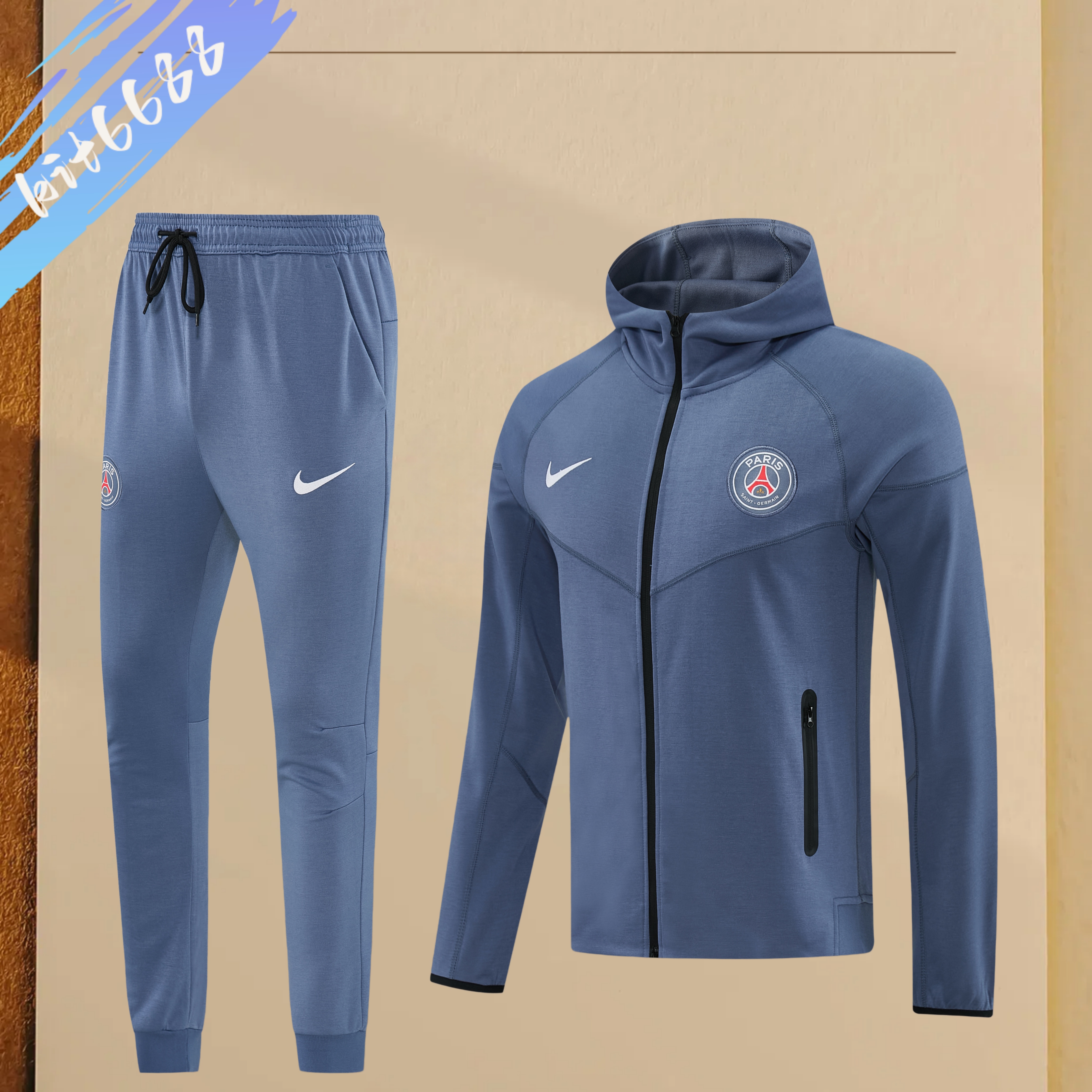 26/27 Paris hoodie Full Zipper Training Suit (Adult Set)
