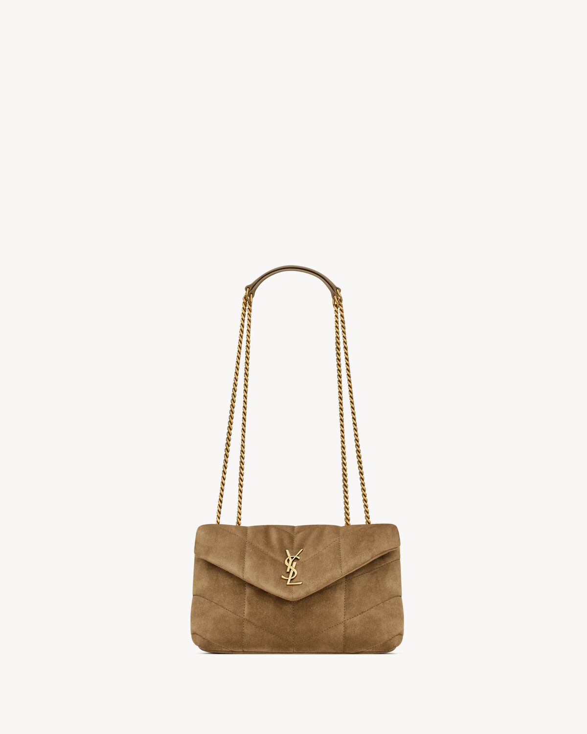 Toy puffer in suede GOLDEN LEAF