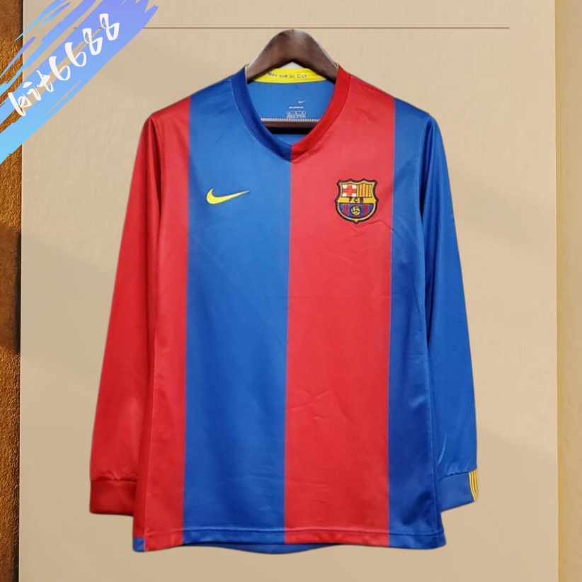 06/07 Barcelona  home long sleeves Retro Football Shirt