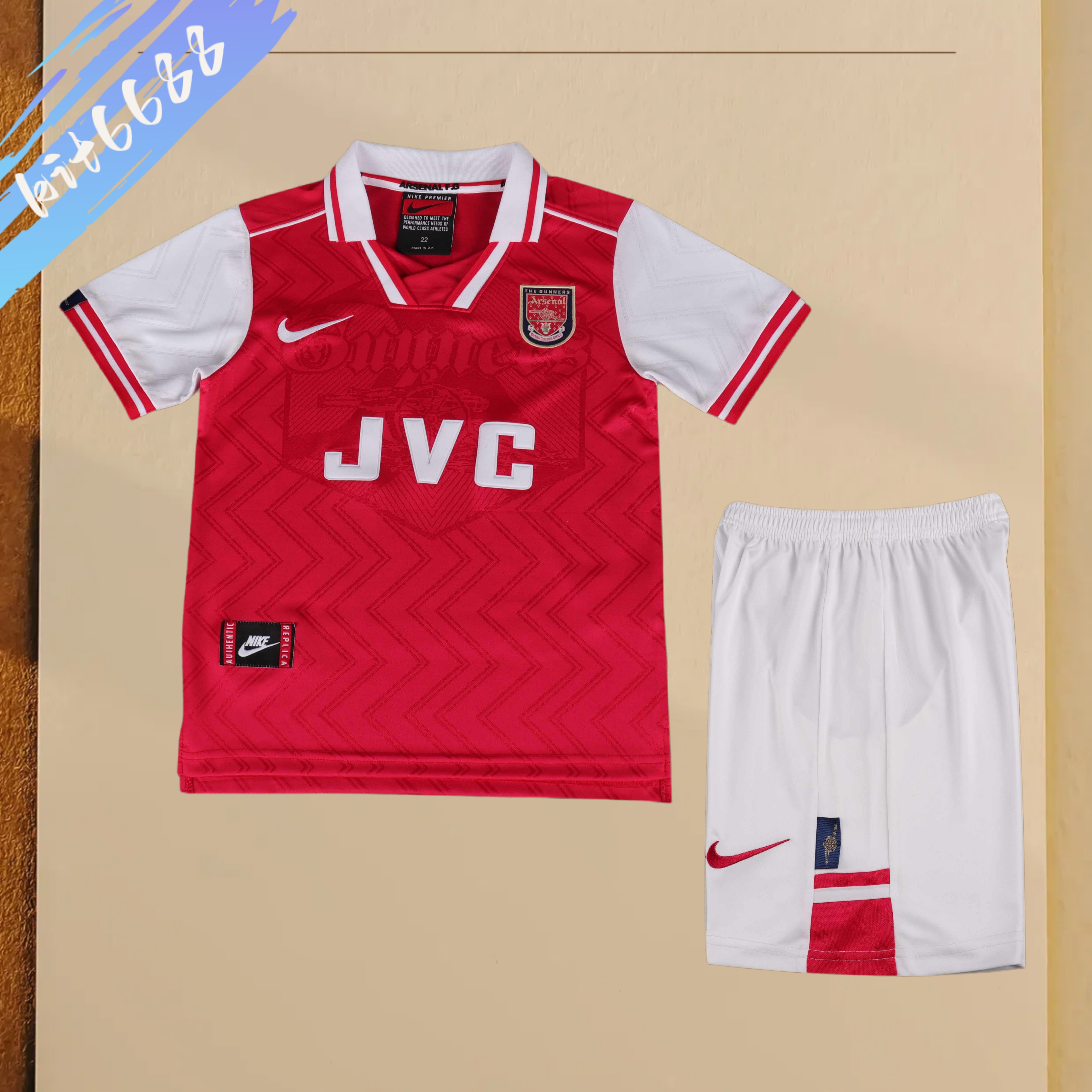 96/97 Arsenal Home Retro Football Shirt (Kids Kit)