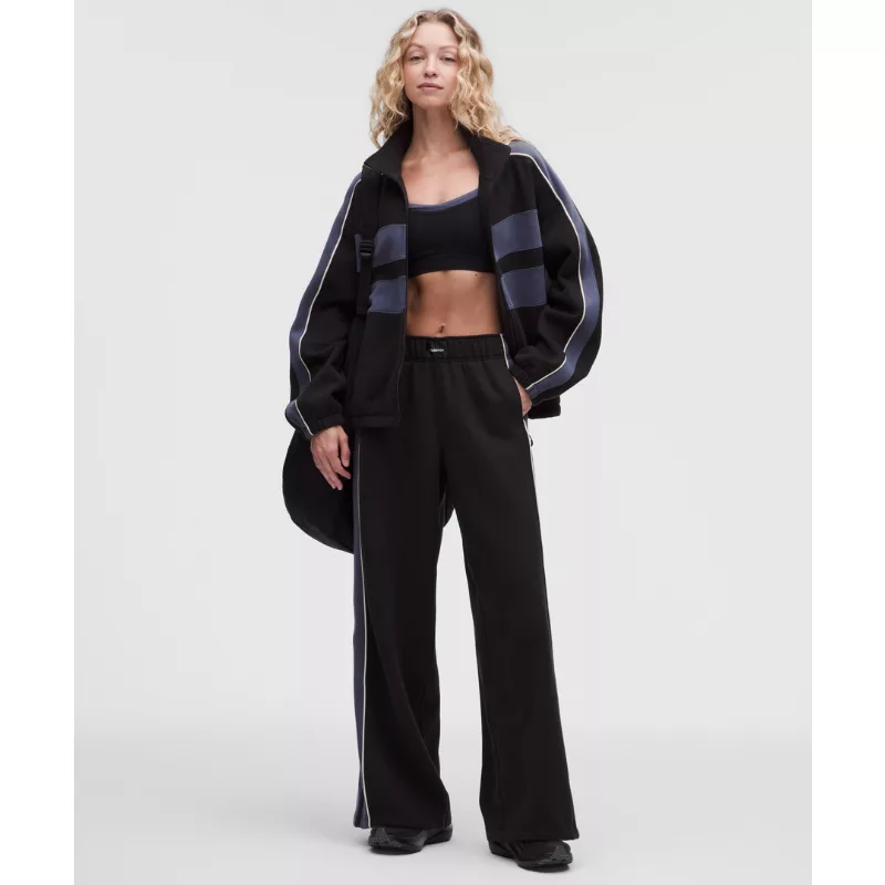 Women's Steady State Oversized Funnel Full Zip Stripe