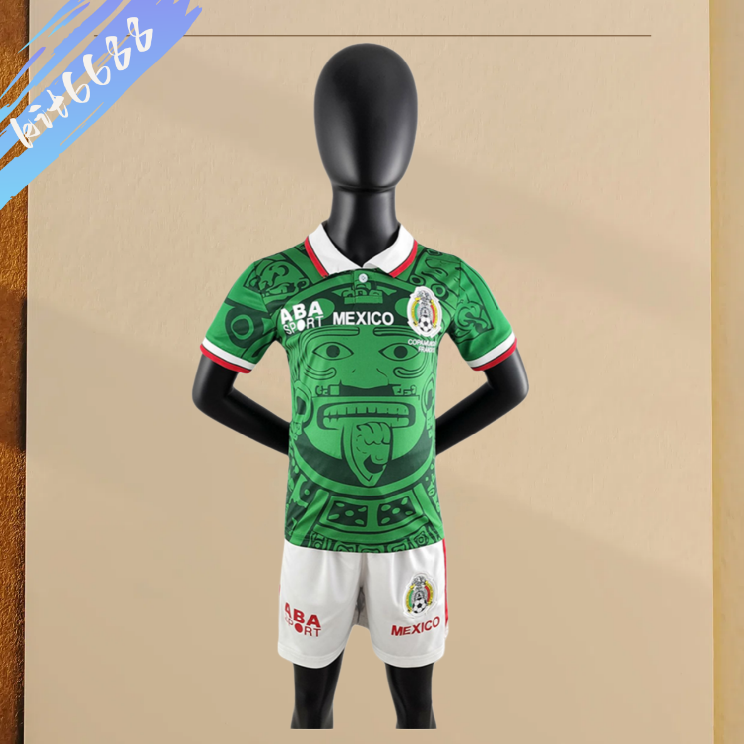 1988 Mexico Kids Football Shirt （Kids Kit）