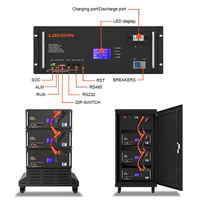 Rack mounted battery 48v 120ah