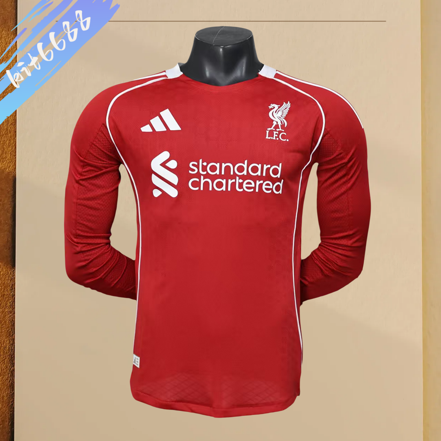 2025/2026 Liverpool FC Home Long Sleeve Football Shirt (Player)