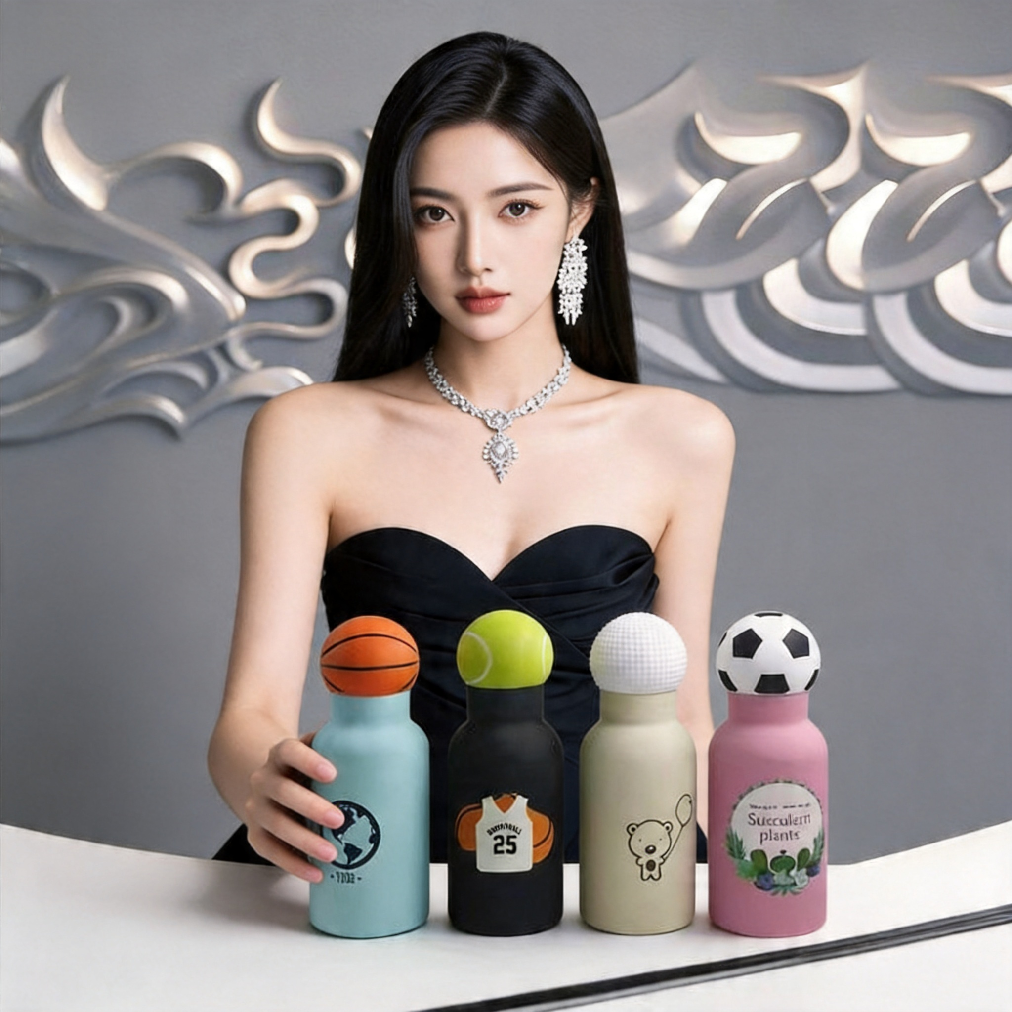 Cute 304 Stainless Steel Vacuum Insulated Cup, High Appearance Portable Tumbler for Women