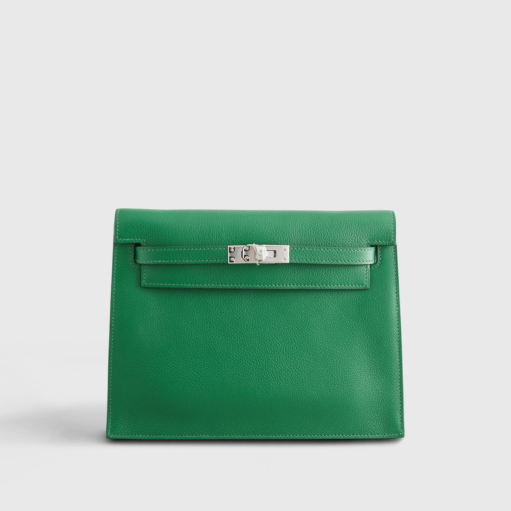 Hermès Kelly Danse II Evercolor Cactus / Blue Zephyr Palladium Hardware