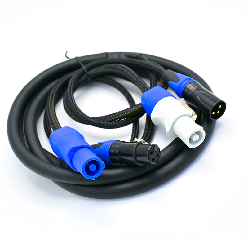 3 Pin XLR DMX Powercon Combo Cable