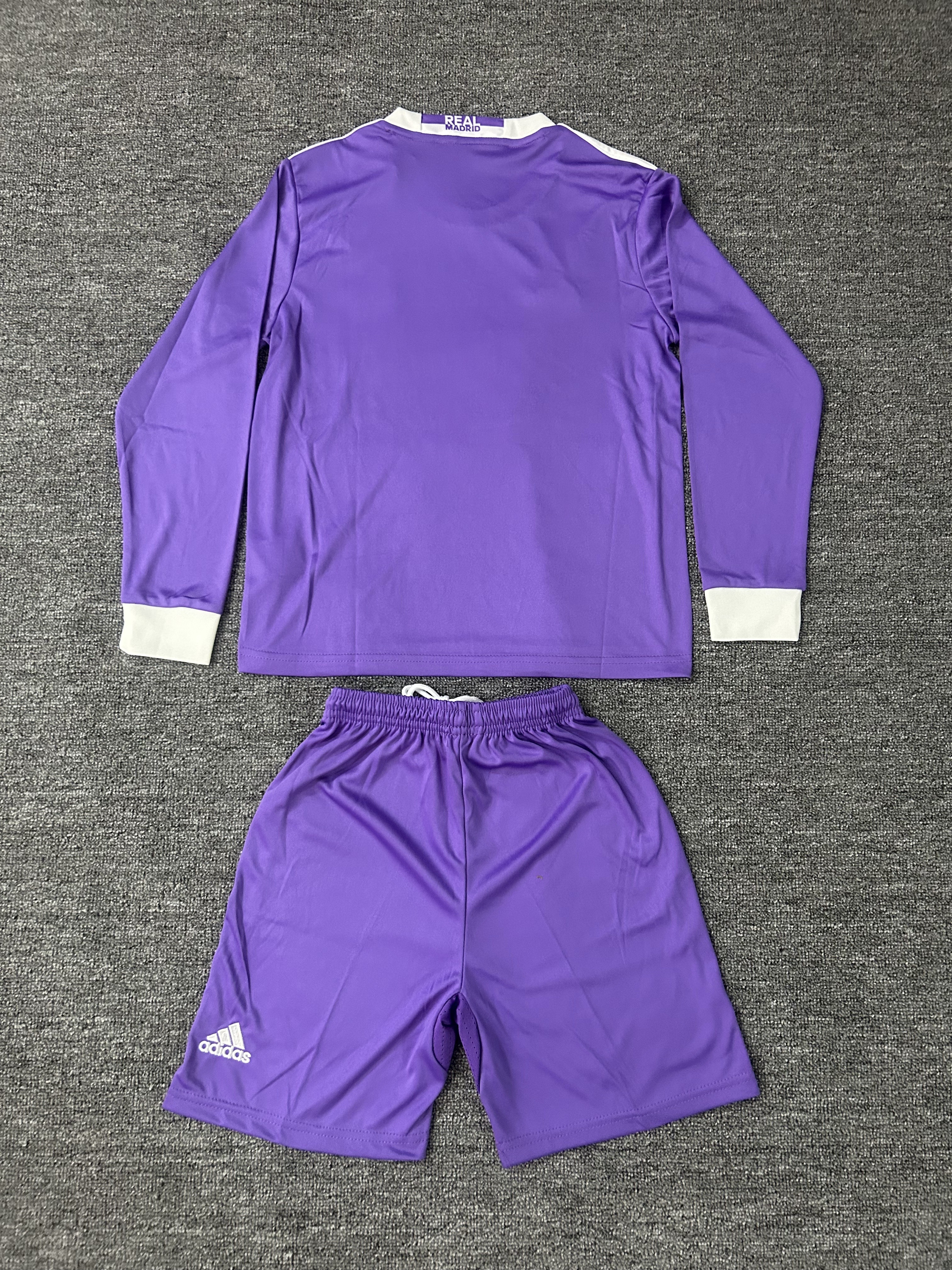 2016/2017 Real Madrid  Away long sleeves Retro Kids Set