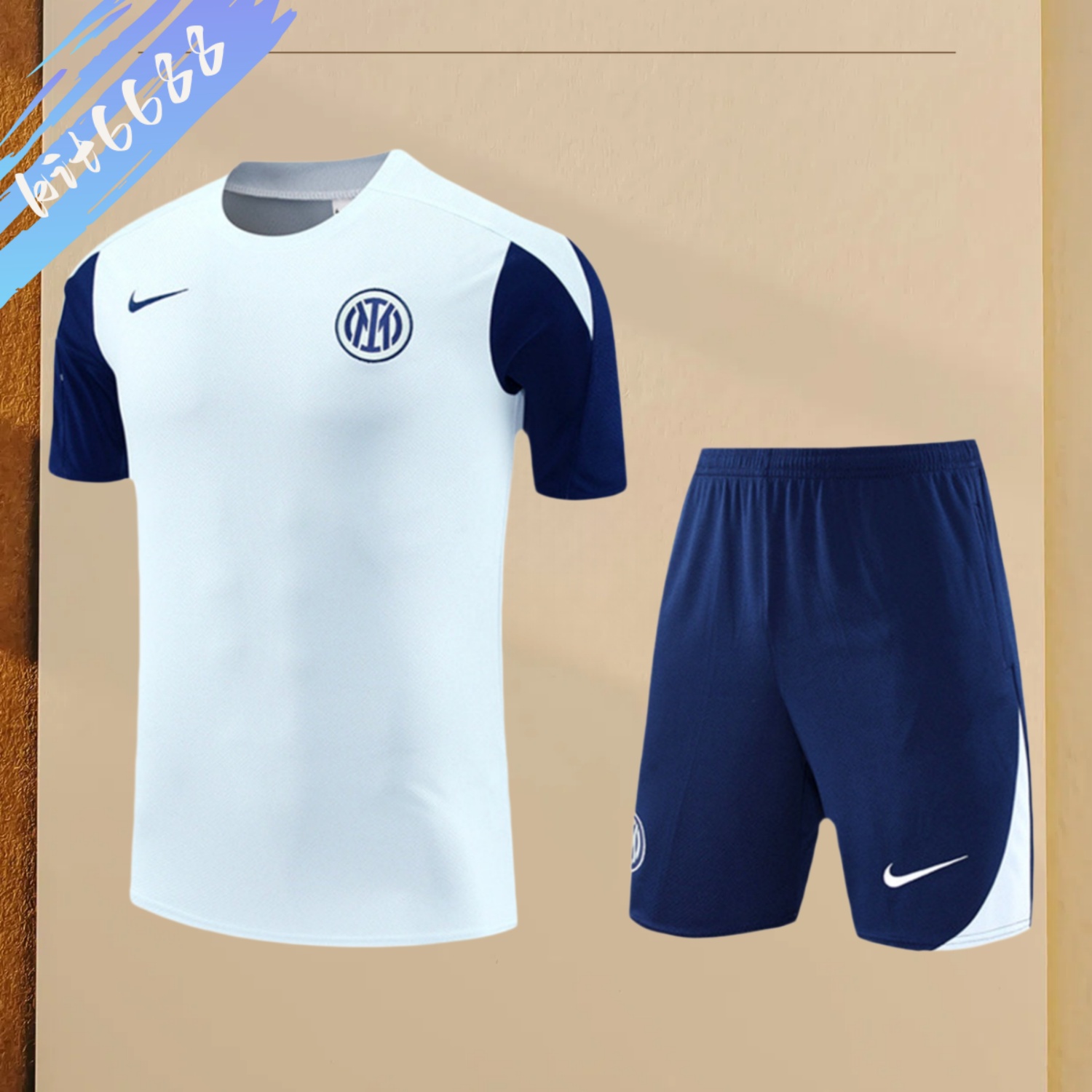 2025/2026 Inter Milan French Grey Kids Short Sleeve Training Clothes (Kids Kit)