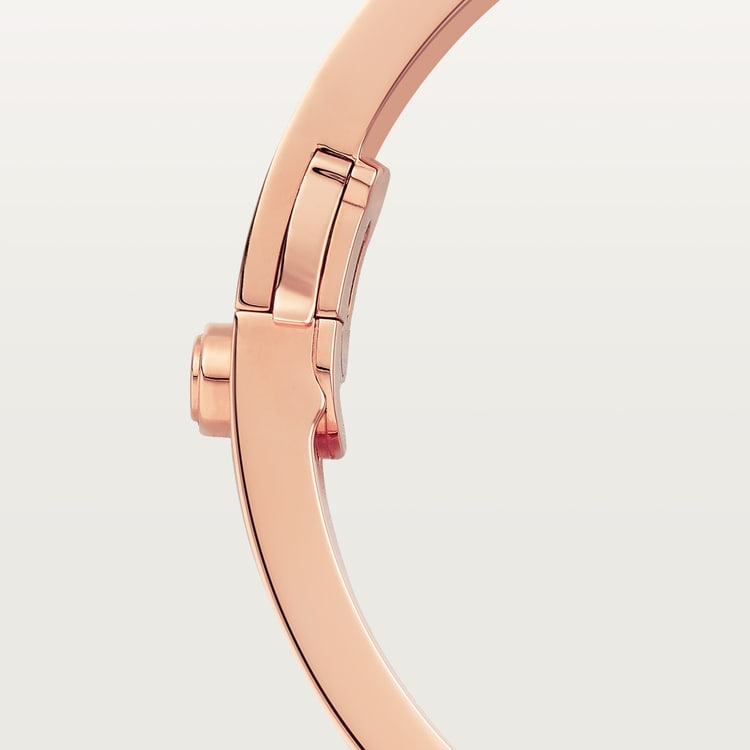 LOVE bracelet, classic model, paved 18K rose gold 6.7 mm