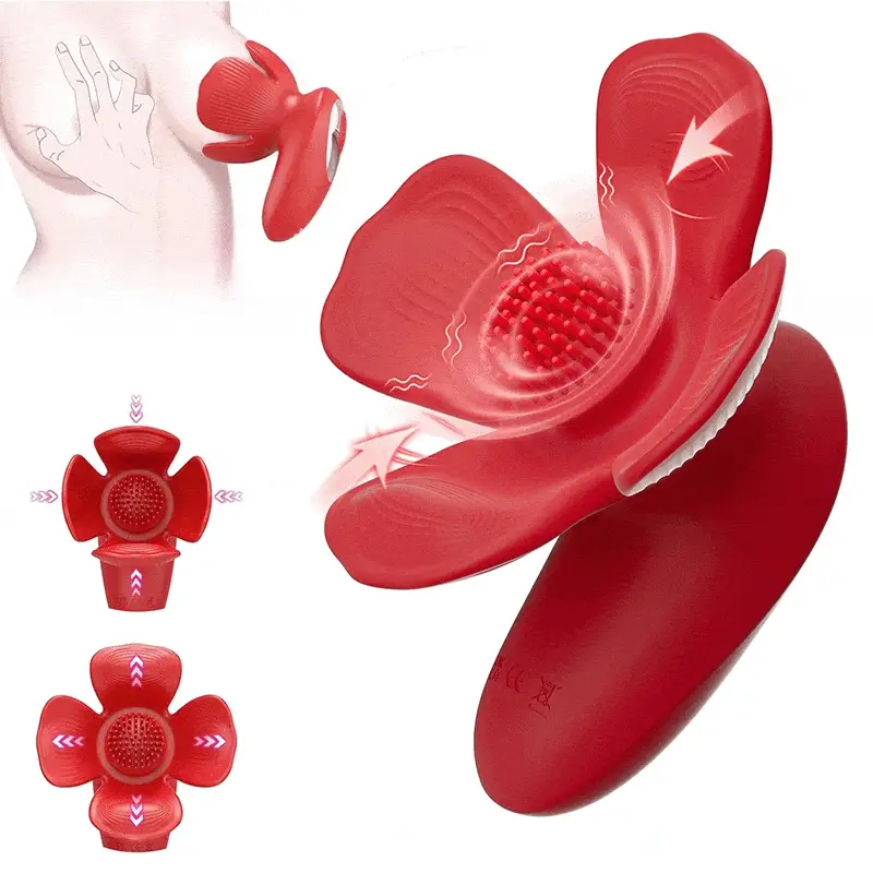 Rose kneader 10 Vibration & Pinching Breast Stimulator with Petal Kneading