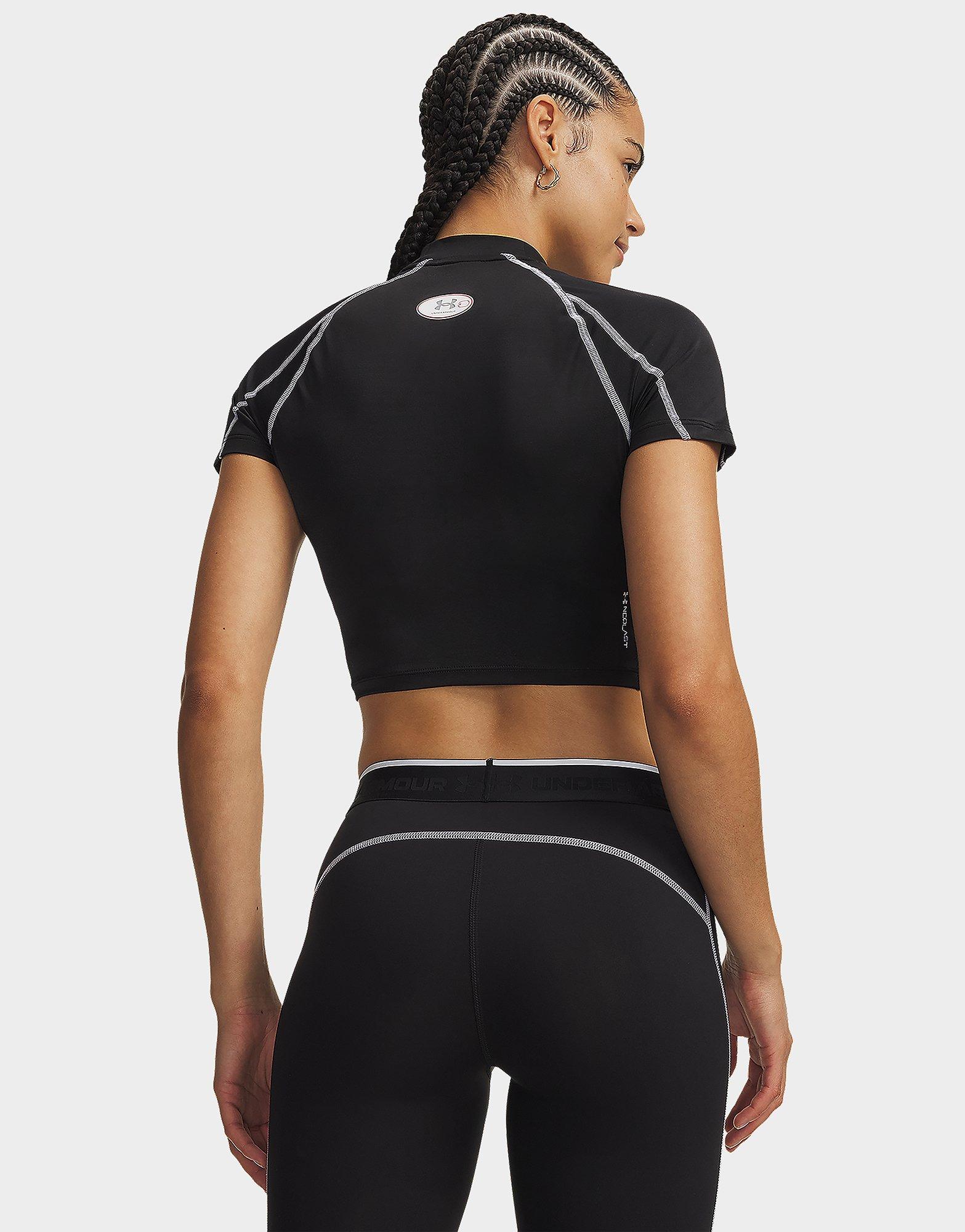Under Armour HeatGear Elite Crop Mock Short Sleeve