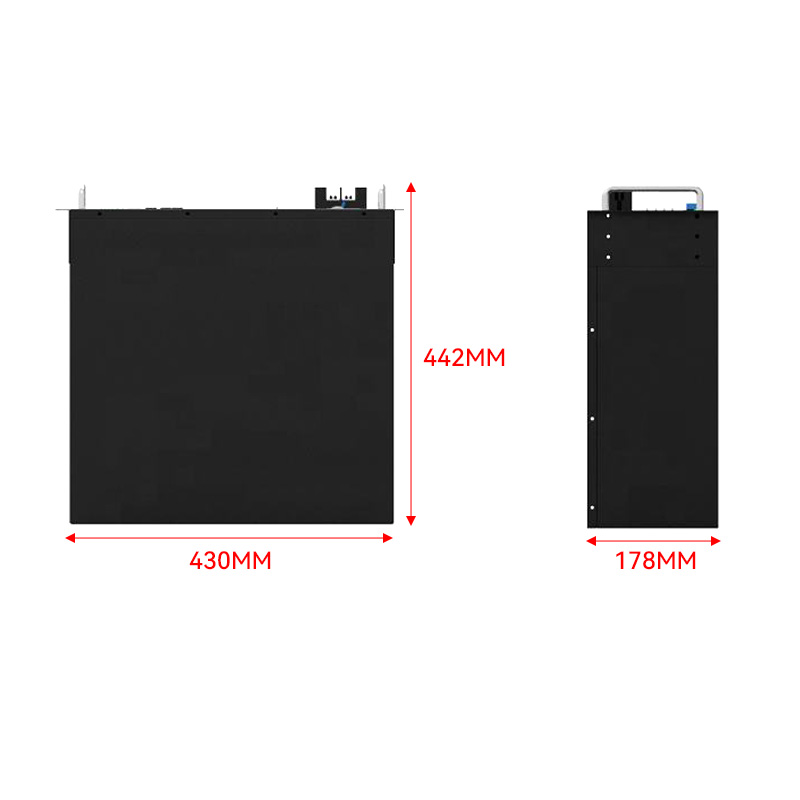Rack mounted battery 51.2v 120ah