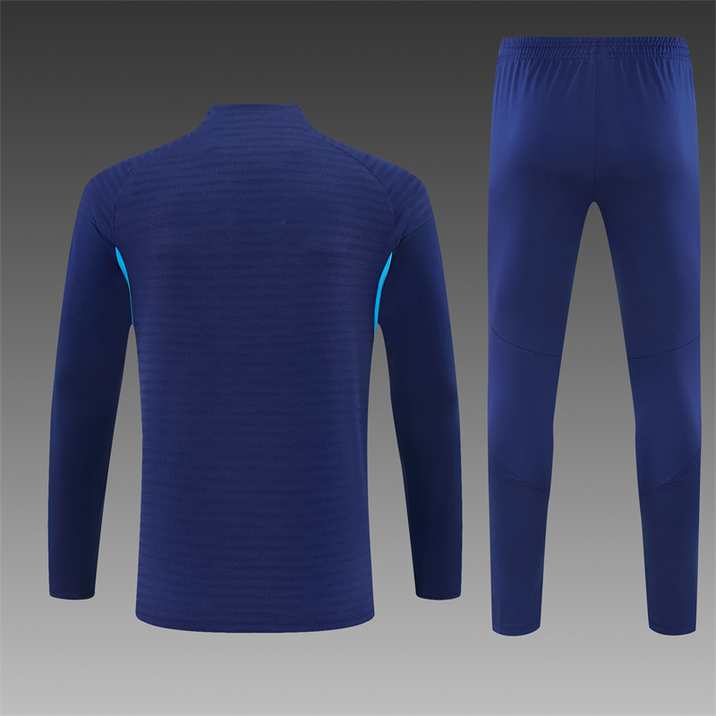 25/26 Real Madrid blue Half Zip Training Kit (Adult Kids Kit)