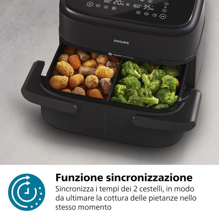 PHILIPS - Friggitrice ad aria AIRFRYER SERIE 1000 NA150/00-Nero