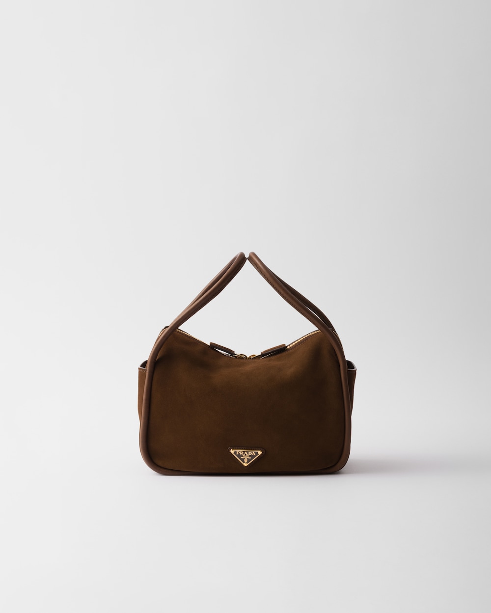 Prada Darling suede hand bag Cocoa Brown