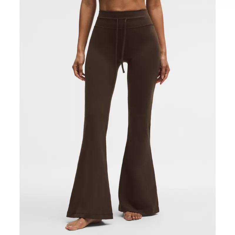 Groove High-Rise Ribbed Wide-Flare Pant