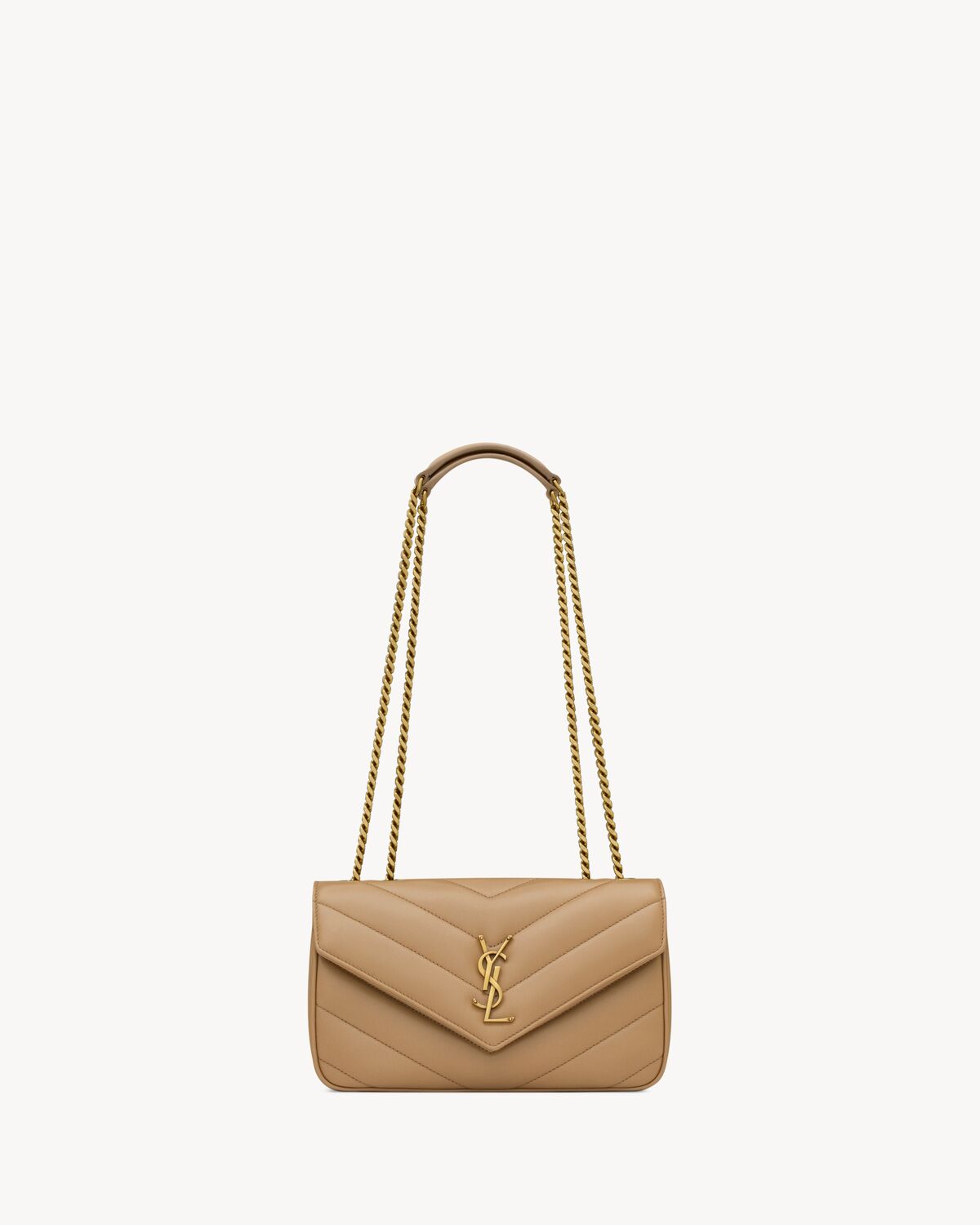 loulou small in matelassé lambskin NATURAL TAN