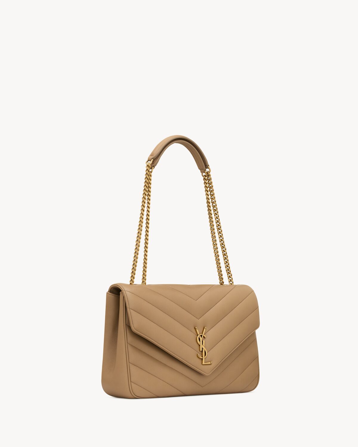 loulou large in matelassé lambskin NATURAL TAN