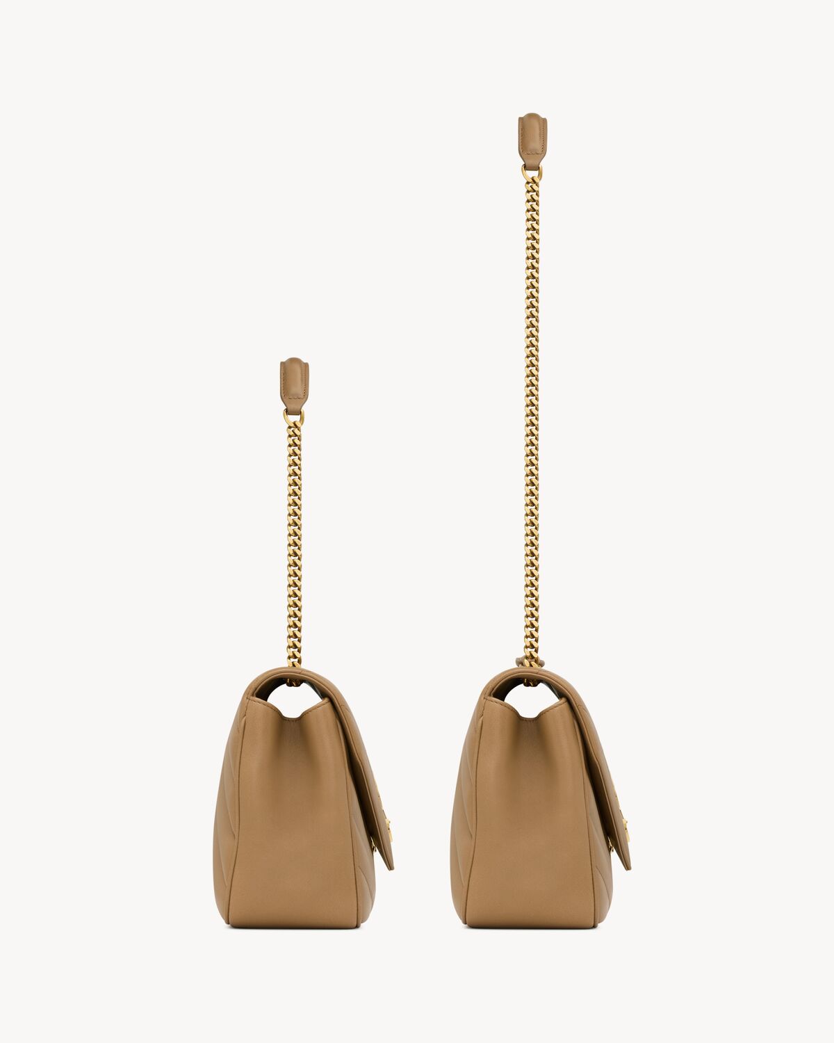 loulou medium in matelassé lambskin NATURAL TAN