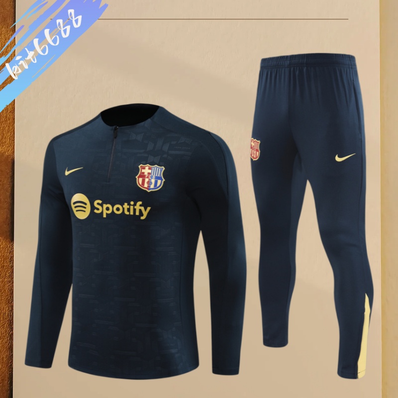 24/25 Barcelona Half Zip TrainingWear (Adult Kids Kit)