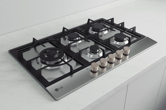 LG - Piano cottura a gas CBGZ3016S 75 cm-Inox
