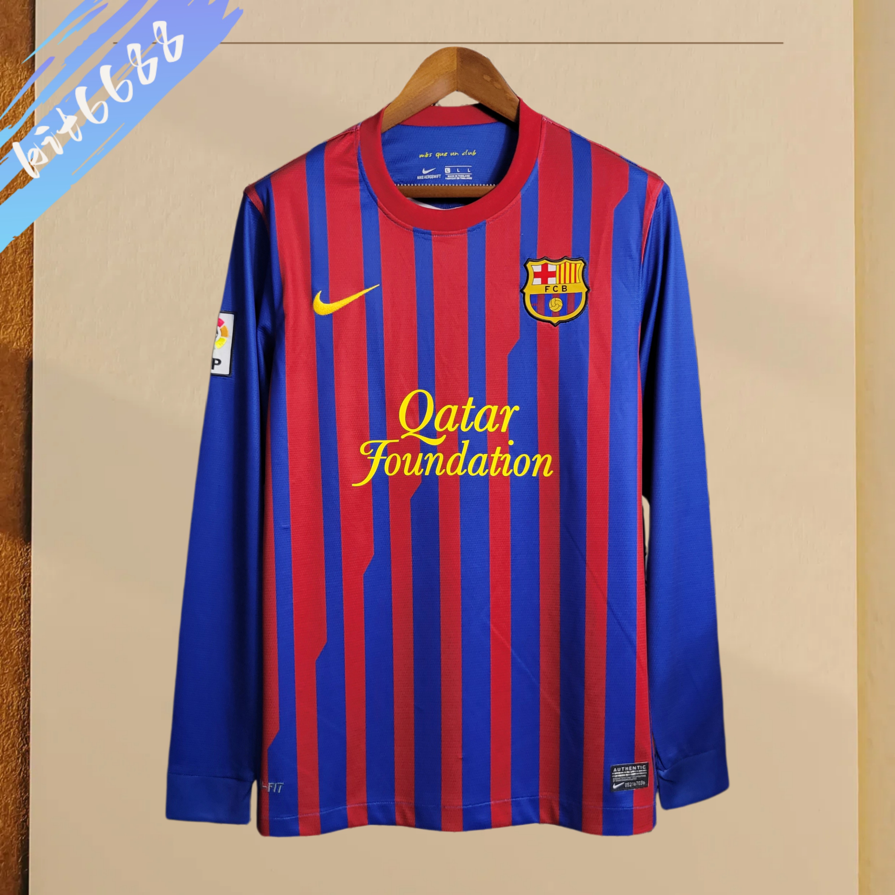 11/12 Barcelona  home long sleeves Retro Football Shirt