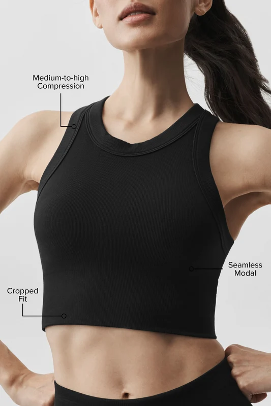 Seamless Modal Ribbed High Neck Delight Bra