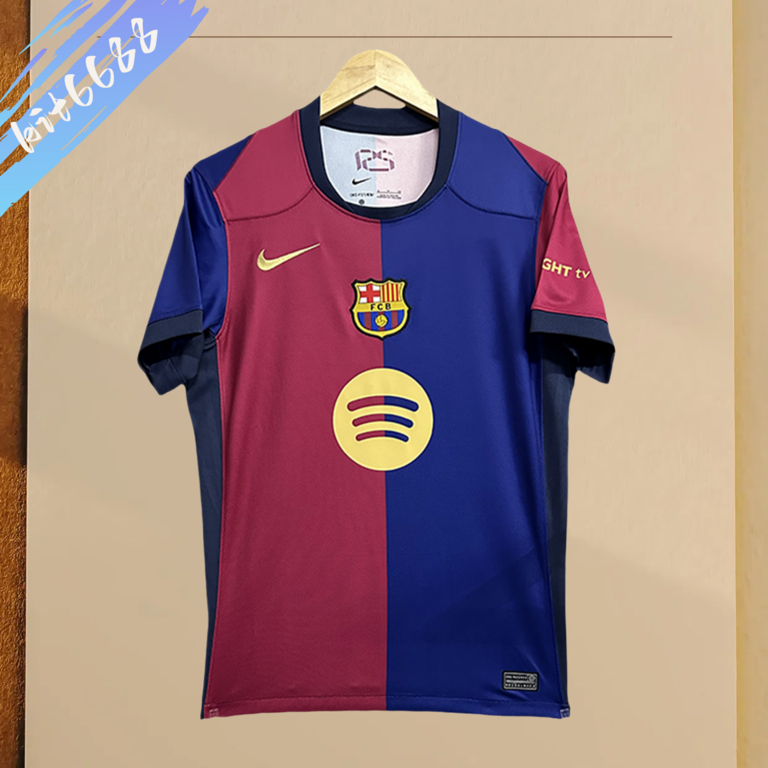 2024/2025 Barcelona New Advertising Home Football Jersey (Fan Edition)