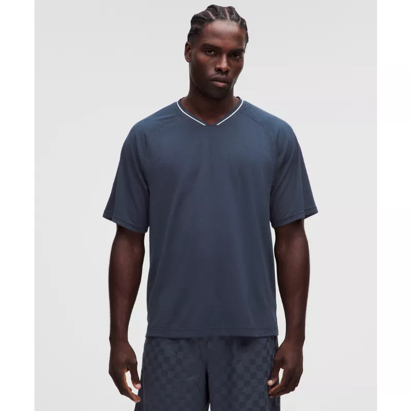 Relaxed-Fit Collared Jersey Short-Sleeve Shirt