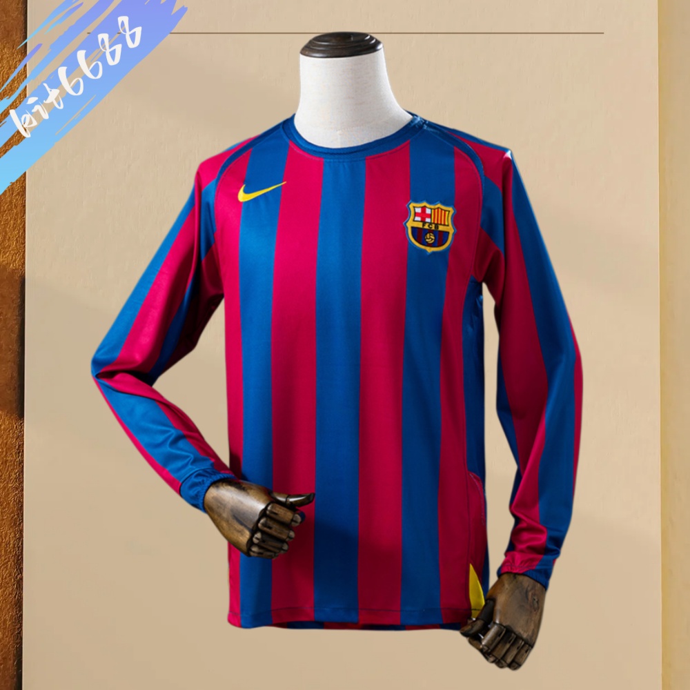 05/06 Barcelona  home long sleeves Retro Football Shirt