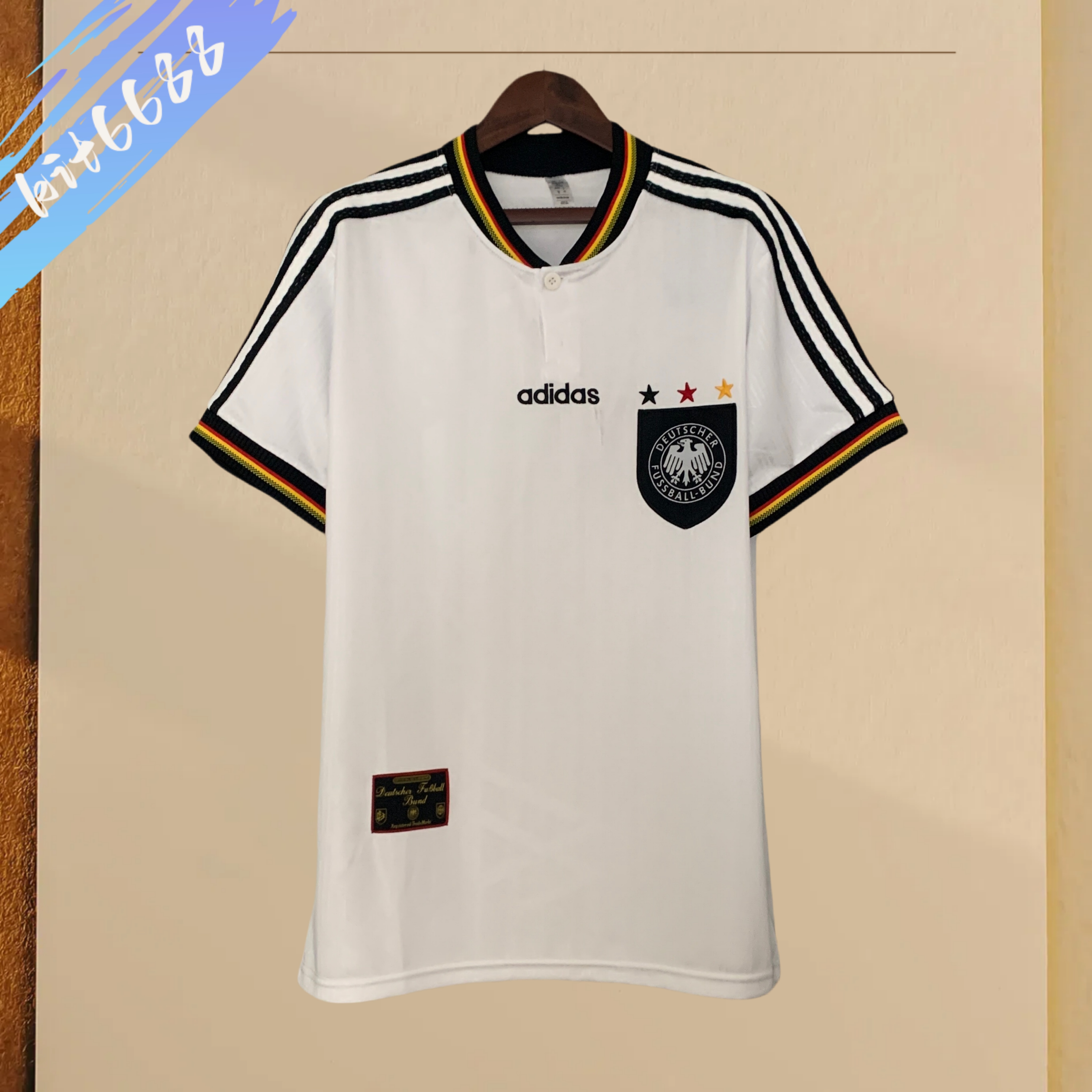 1996 Germany home Retro Football Shirt