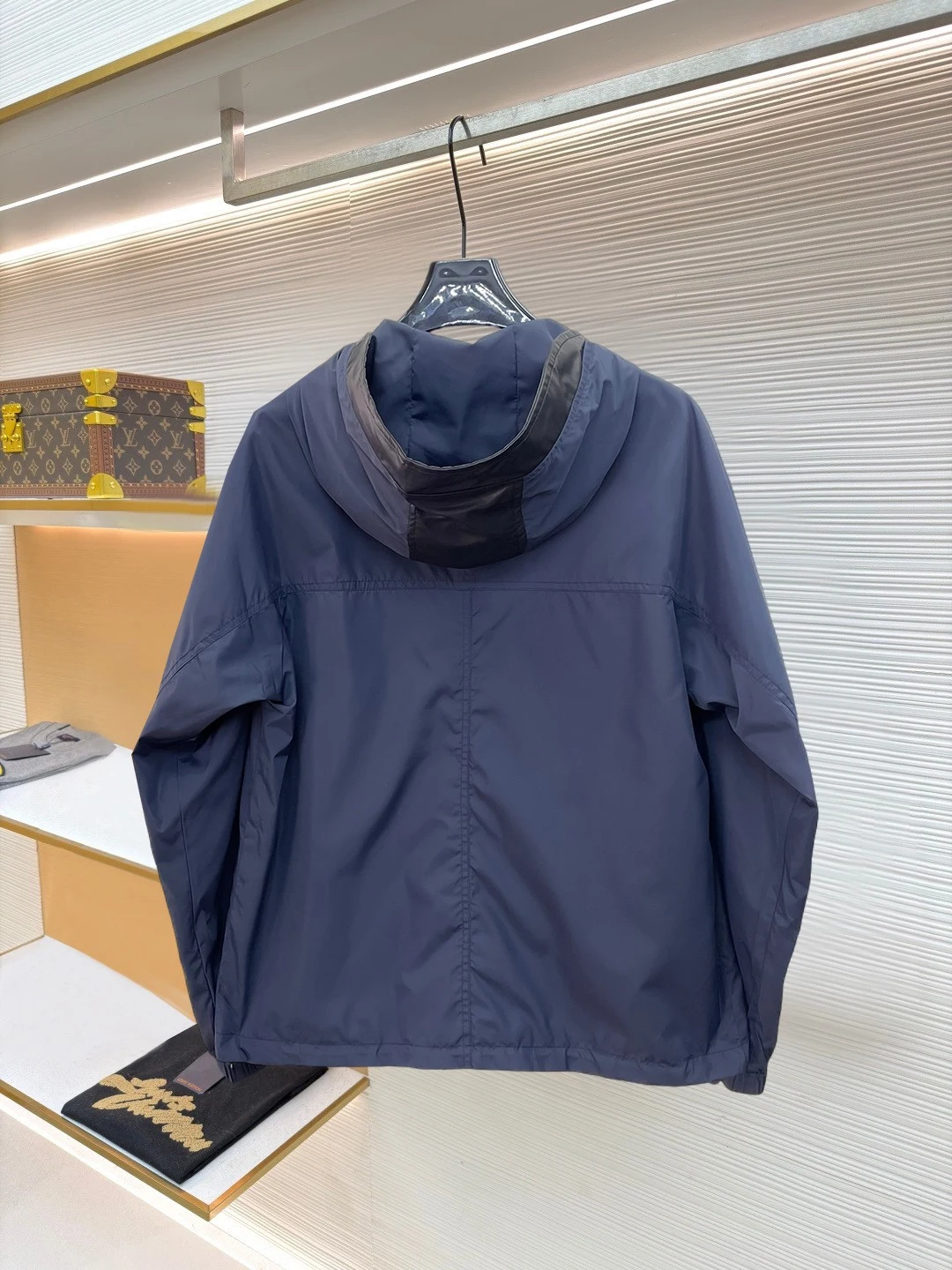 Prada 26SS Kapuze Jacken Blau Jacken PS619471
