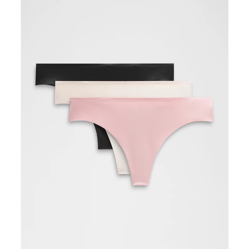 InvisiWear Mid-Rise Thong Underwear 3 Pack