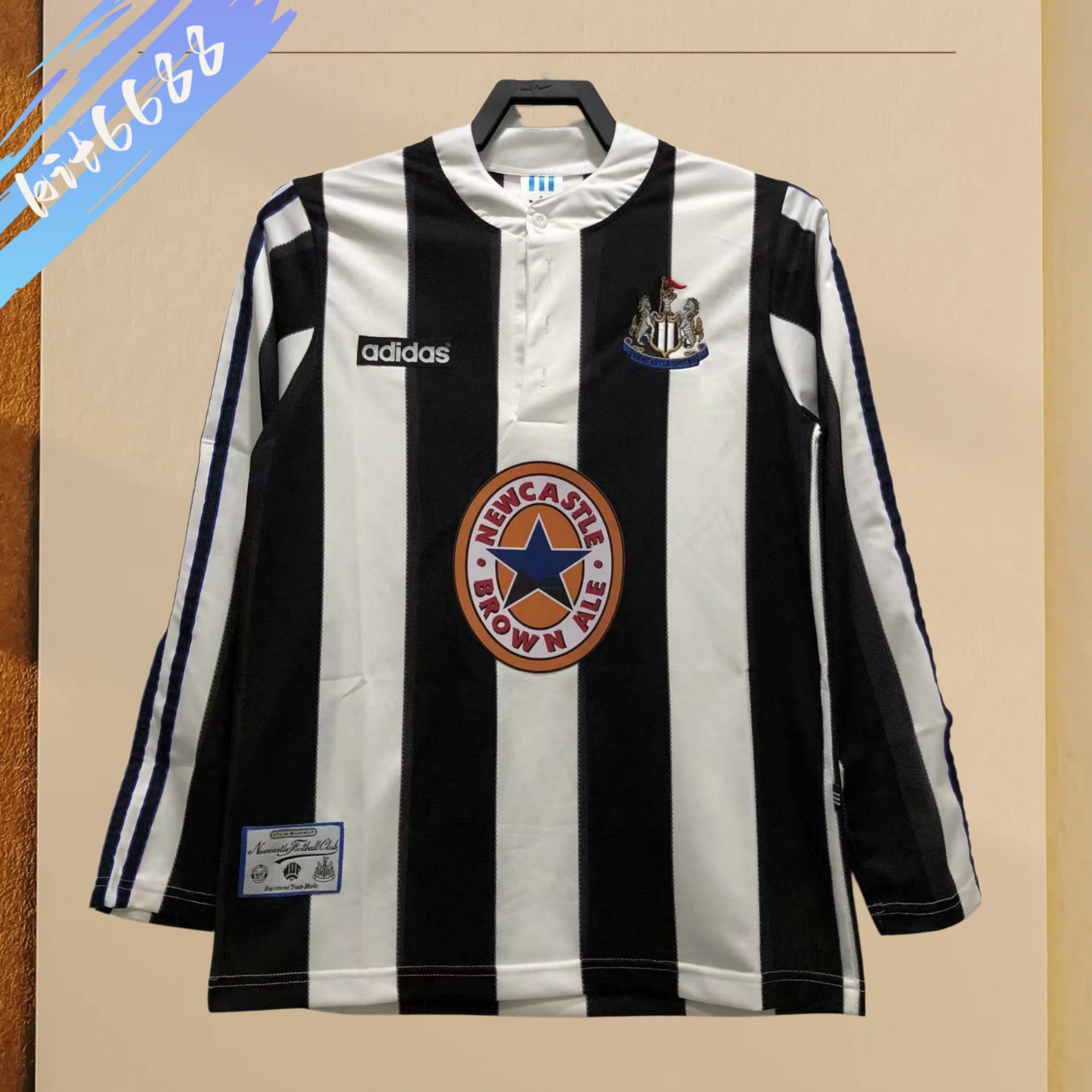 1995/1997 Newcastle United home Long Sleeve Retro Football Shirt